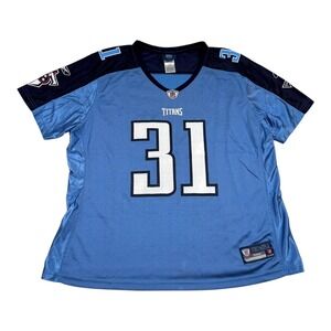 Tennessee Titans Football Jersey Womens 2XL Blue NFL Reebok Cortland Finnegan 31
